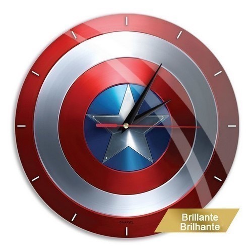 RELOJ PARED MARVEL CAPITAN AMERICA BRILLO 30.5CMS